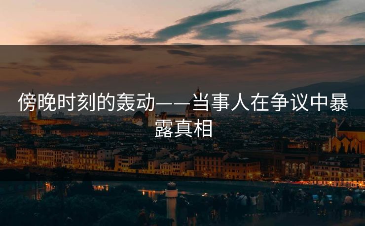 傍晚时刻的轰动——当事人在争议中暴露真相 傍晚时刻的轰动——当事人在争议中暴露真相